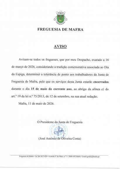 Aviso - 11 de maio 2026