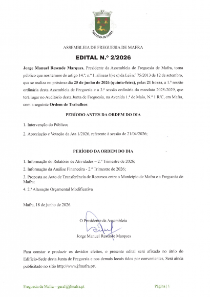 Edital n&ordm;2  - 2026