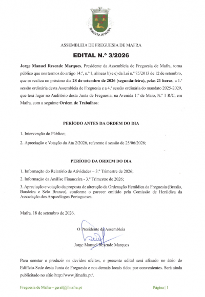 Edital n&ordm;3  - 2026